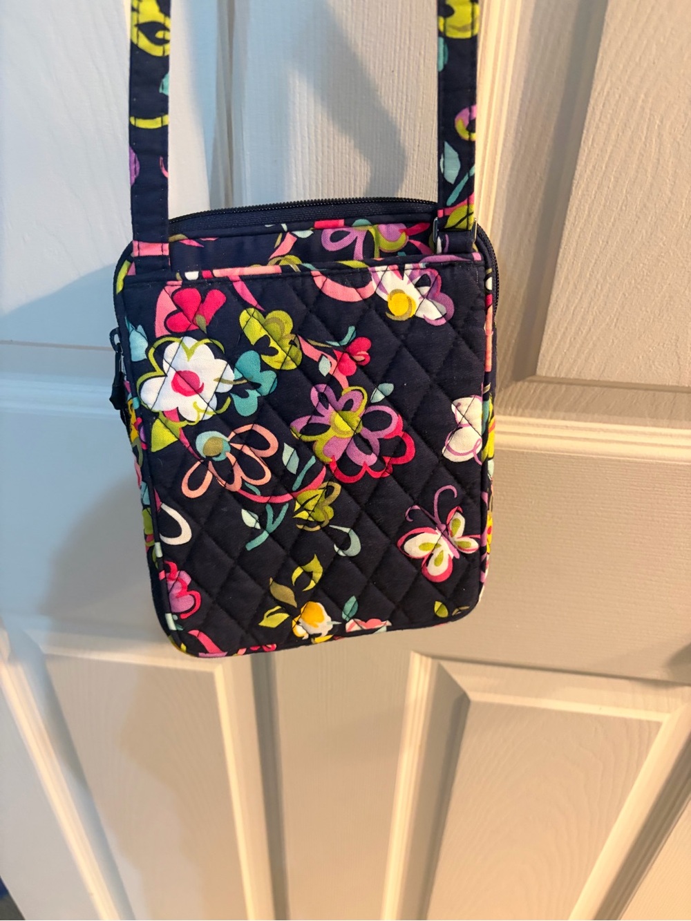 Vera Bradley ‘Ribbons’ Floral Crossbody Bag - Navy with Multicolor Flowers